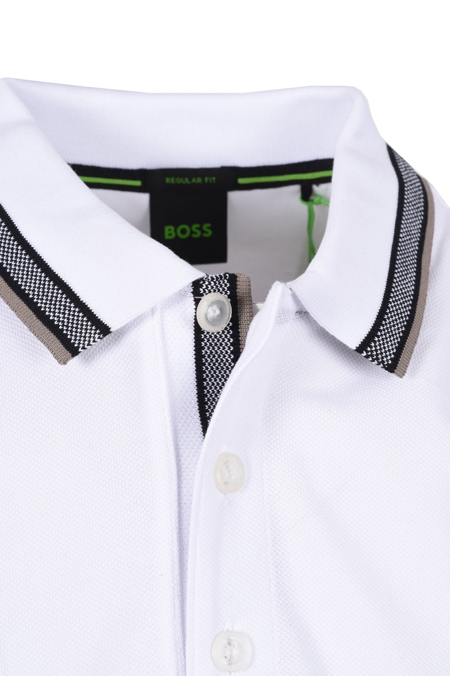 Boss Paddy Polo Shirt Open White