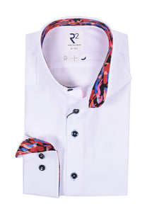 R2 Twill Pattern Shirt White R2