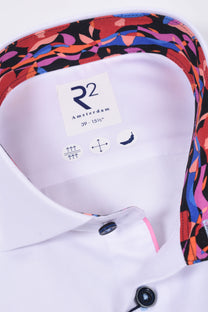 R2 Twill Pattern Shirt White R2