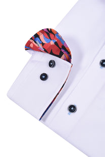 R2 Twill Pattern Shirt White R2