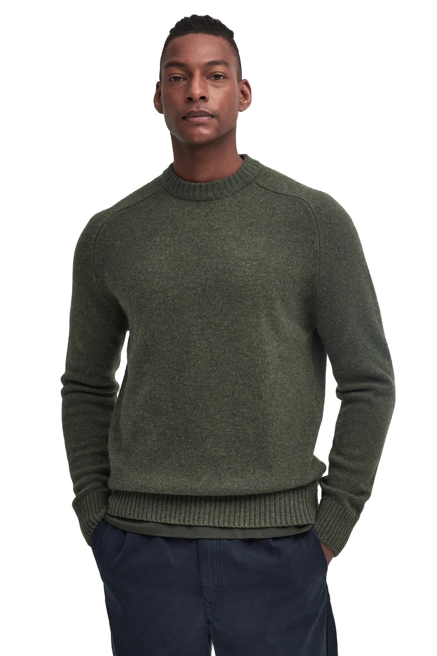 Barbour Grangetown Crew Neck Olive