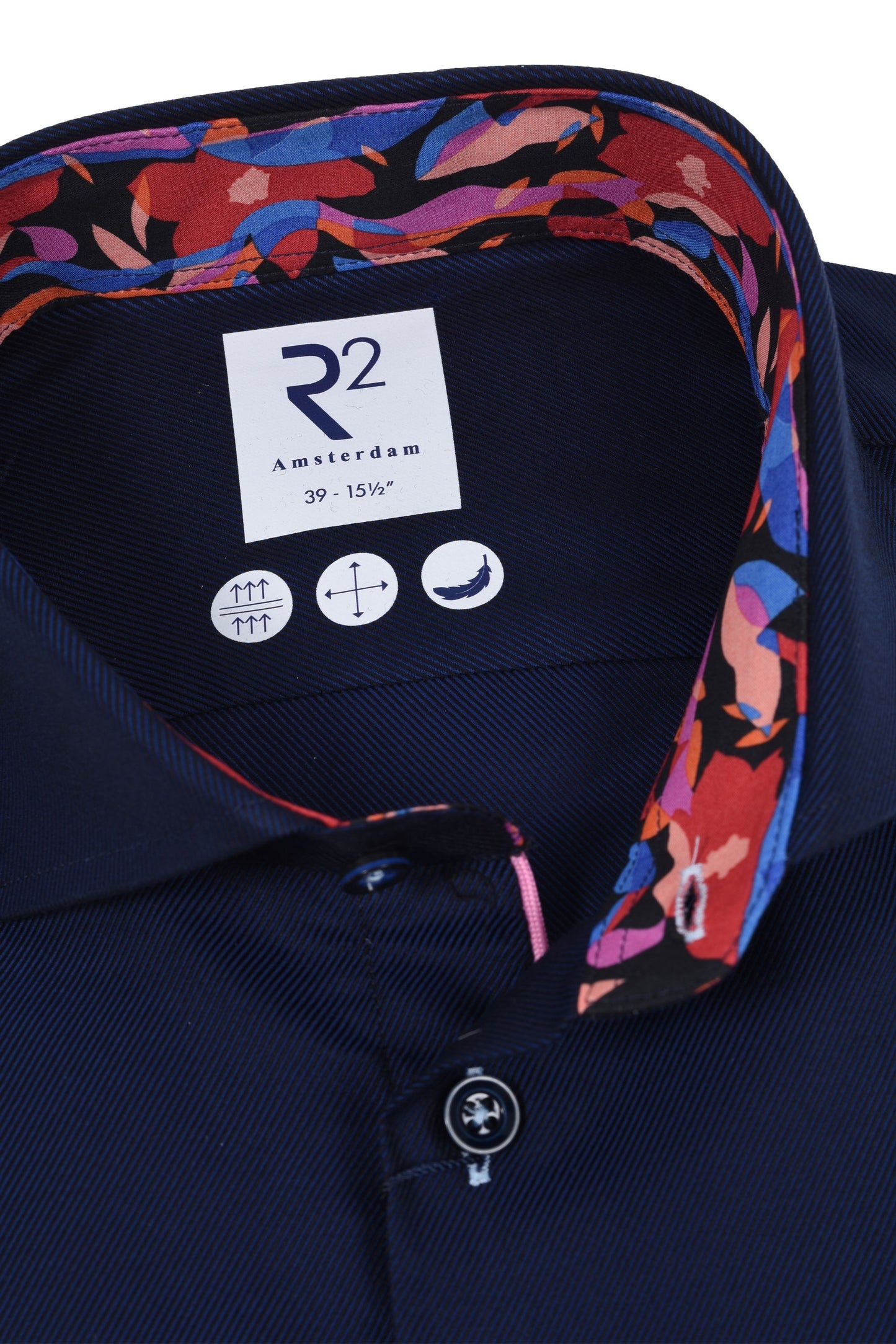 Camicia in twill R2 blu navy
