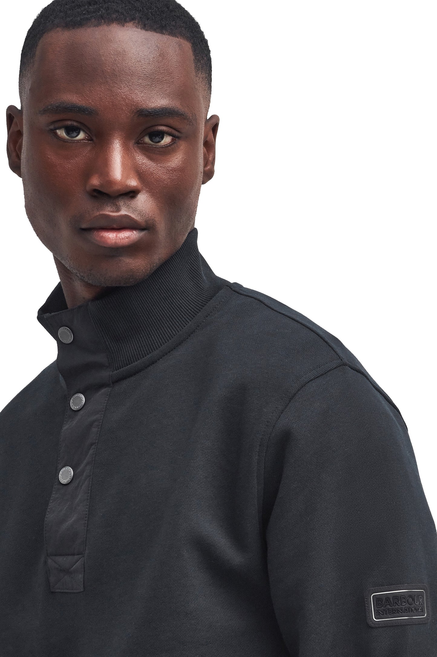 Barbour International Flight Half Zip Black