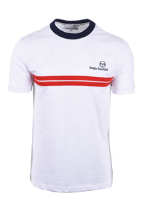Sergio Tacchini New Supermac T-shirt White/Maritime Blue/Adrenaline Rush Sergio Tacchini