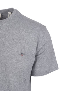 Gant Reg Shield Ss T-shirt Grey Melange Gant