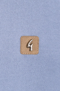 Gabicci Vintage Lineker Long Sleeved Knitted Polo Dusk Gabicci Vintage