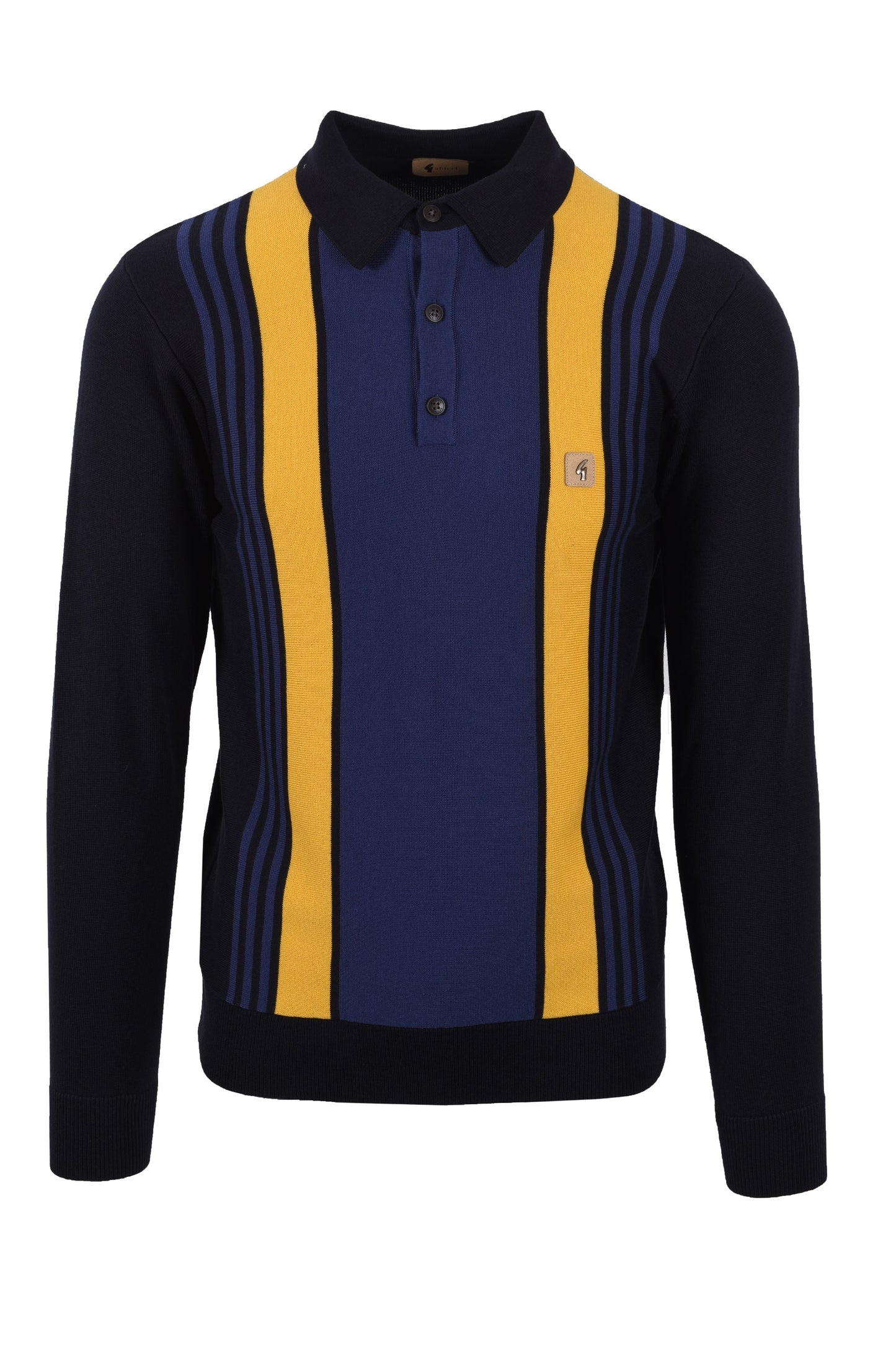 Polo a maniche lunghe in maglia Gabicci Vintage Searle blu navy
