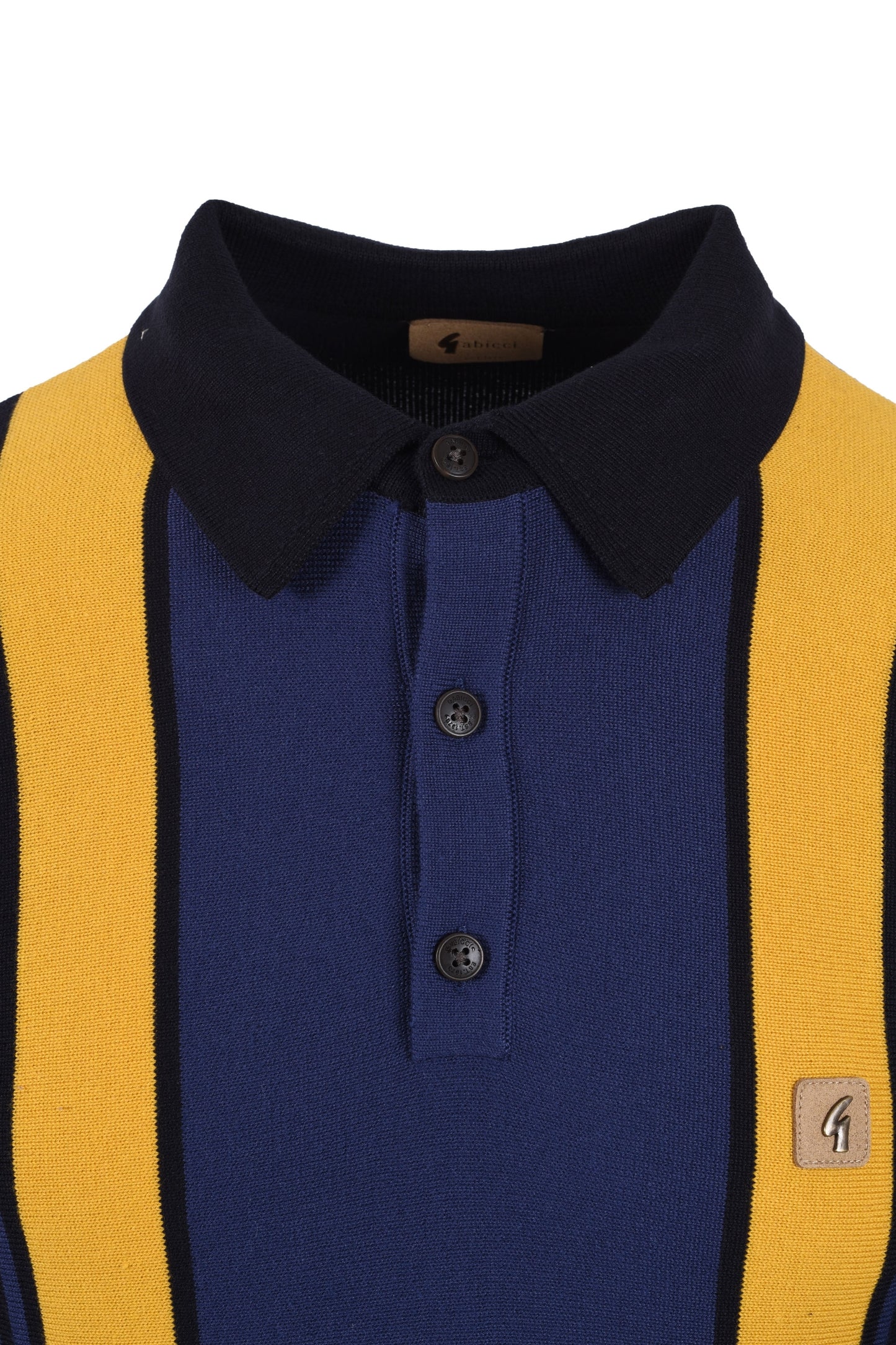 Polo a maniche lunghe in maglia Gabicci Vintage Searle blu navy