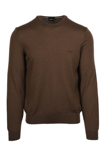 Botto-l Crew Neck Knitwear Open Green Boss Black