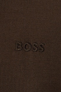Botto-l Crew Neck Knitwear Open Green Boss Black