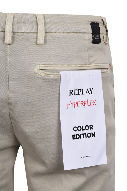 Replay Pantaloni in cotone Stone