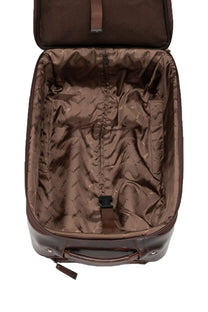 Loake Paris Brown Leather Wheeled Suitcase Brown Leather Loake Michael Stewart Menswear  Bags
