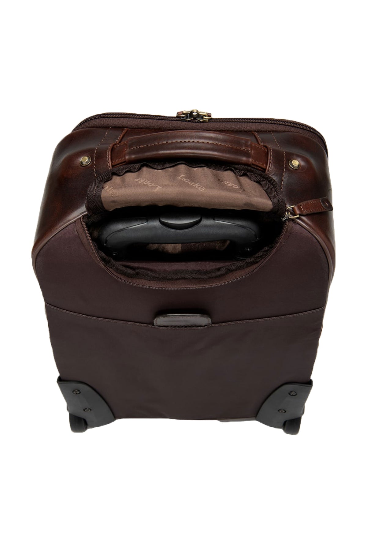 Loake Paris Brown Leather Wheeled Suitcase Brown Leather Loake Michael Stewart Menswear  Bags