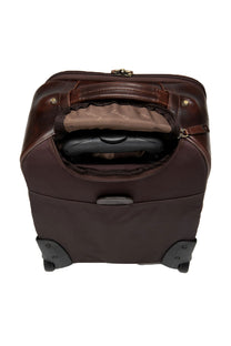 Loake Paris Brown Leather Wheeled Suitcase Brown Leather Loake Michael Stewart Menswear  Bags