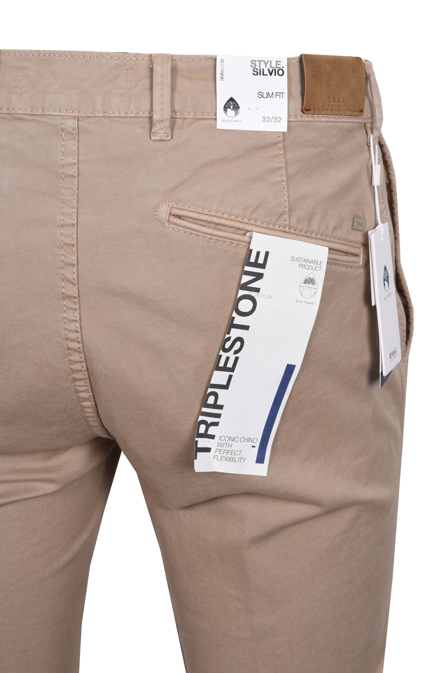Brax Silvio Slim Chino Pietra