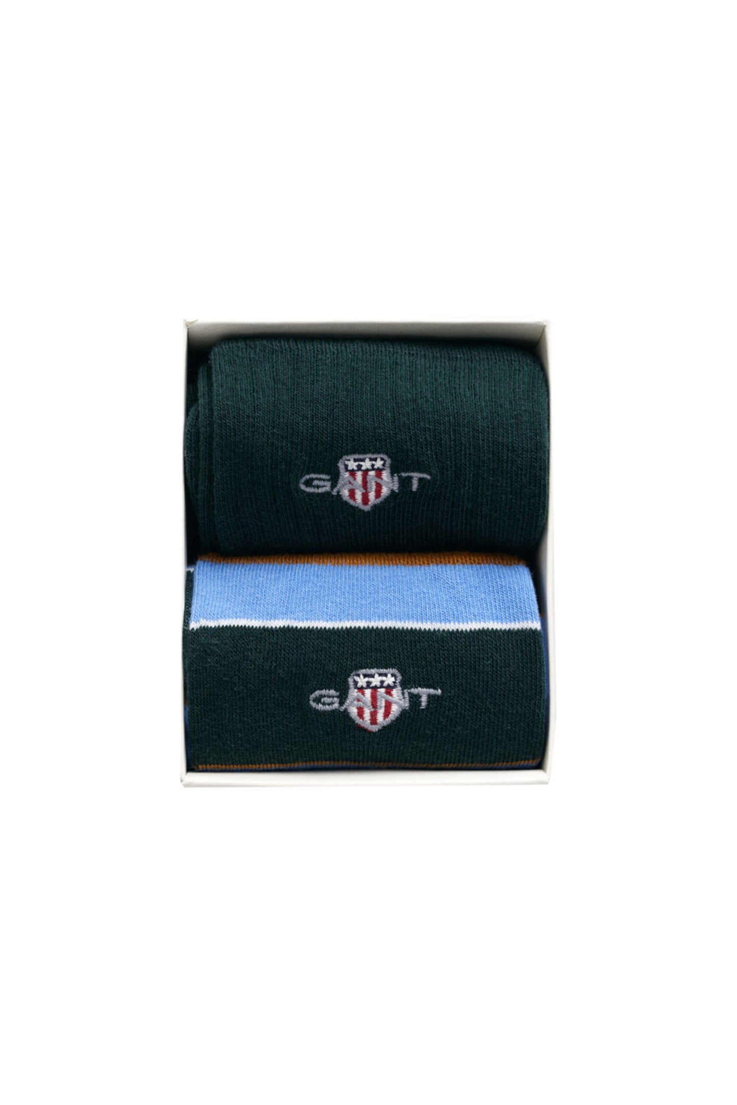 Calzini a righe Gant Shield Rugger, confezione da 2, cielo sereno