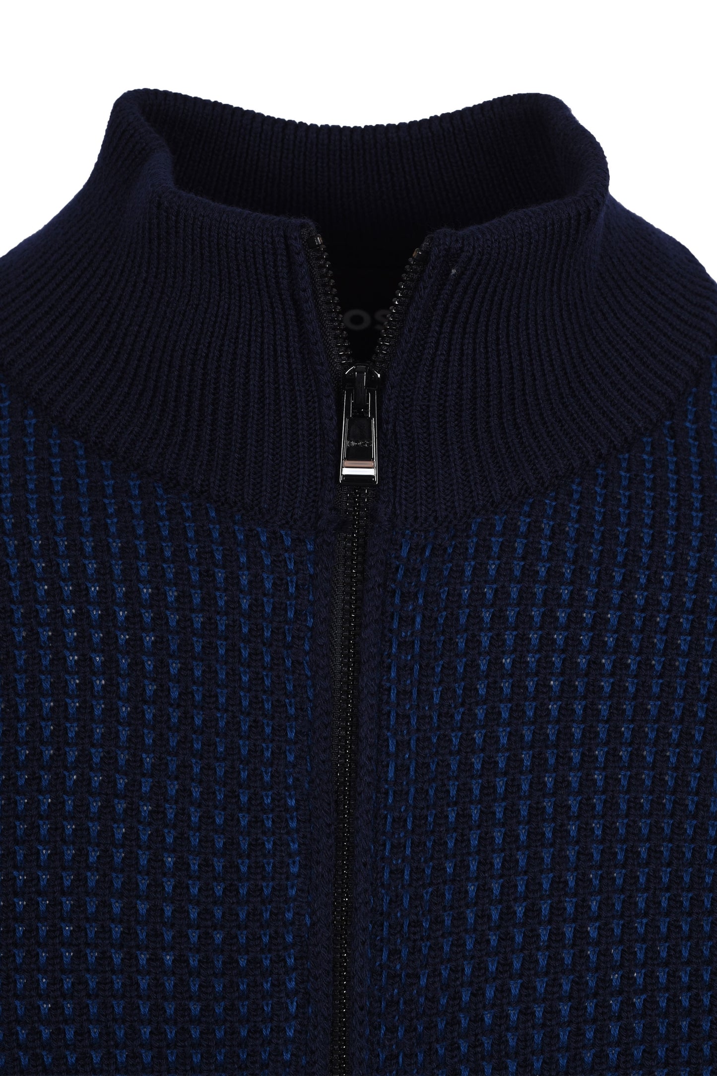 Boss H-emabeo Full Zip Maglieria Blu Scuro