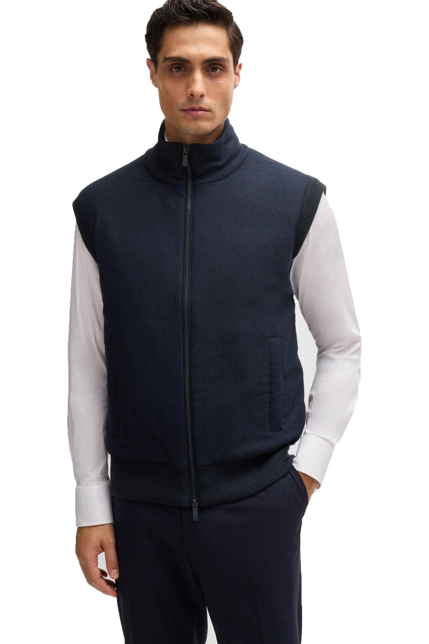 Boss P-eflanolo Gilet Blu Scuro