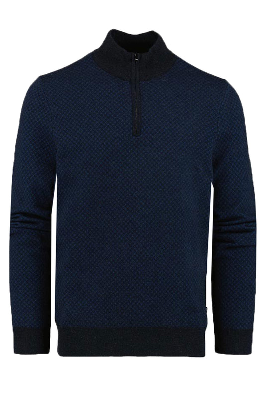 Boss H-eltorino Half Zip Maglieria Blu Scuro