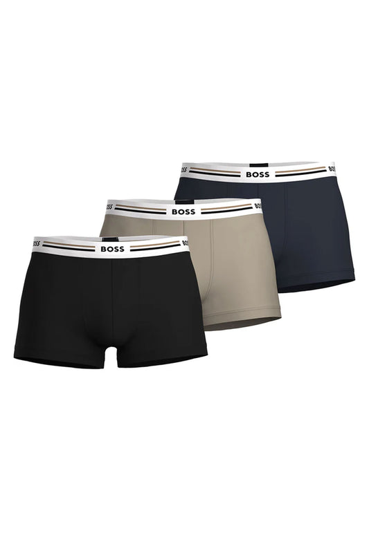 Boss Black 3 Pack Trunk Revive Boxers Navy/Khaki/Black