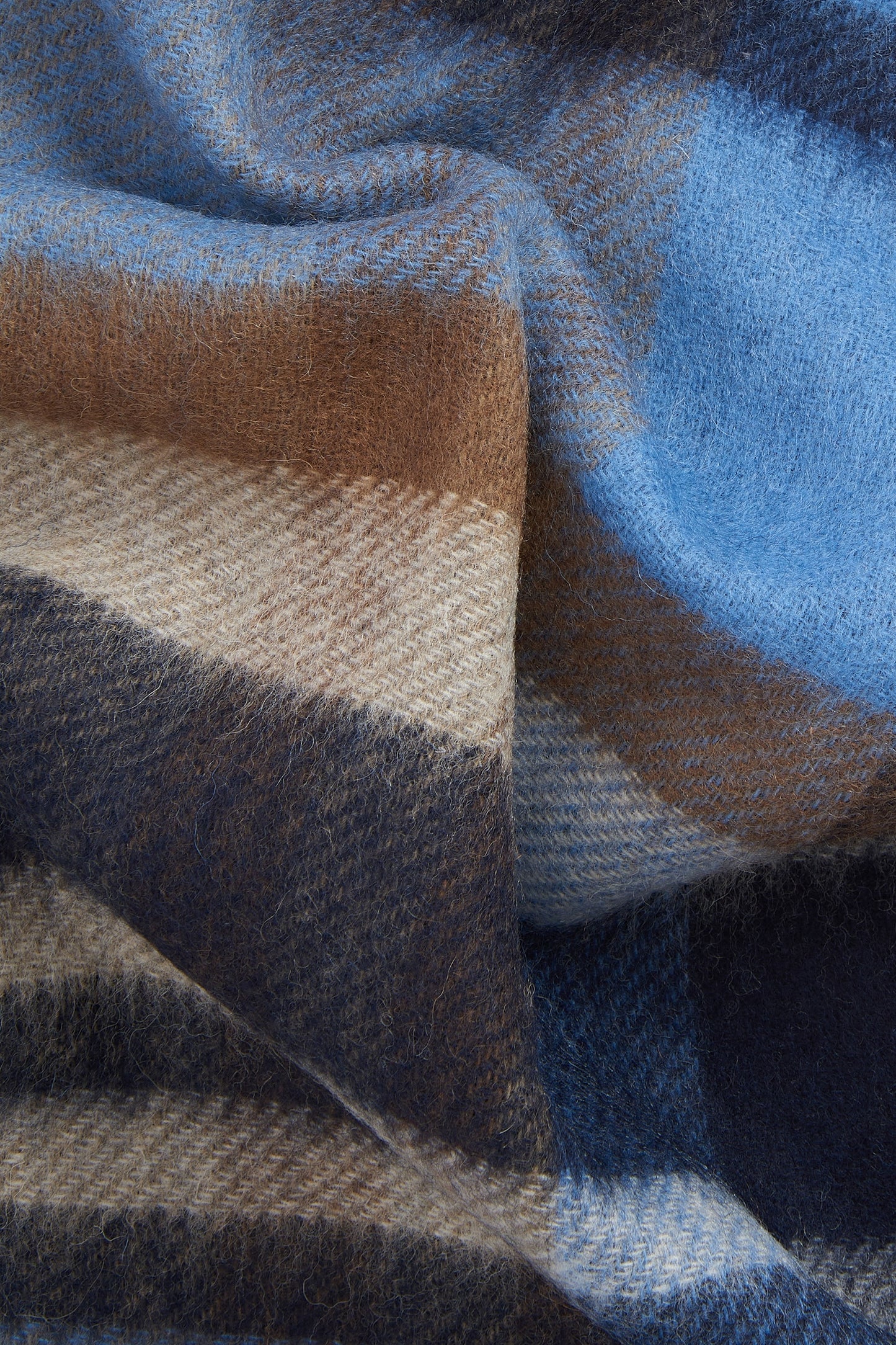 Écharpe Barbour Field à carreaux bleu marine