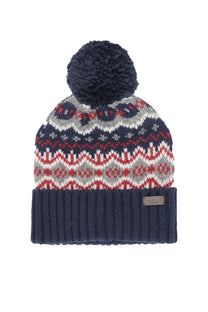 Barbour Fairisle Beanie Blue Granite Barbour