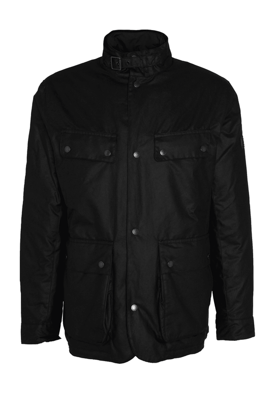Barbour International Wellstone Wax Jacket In Black