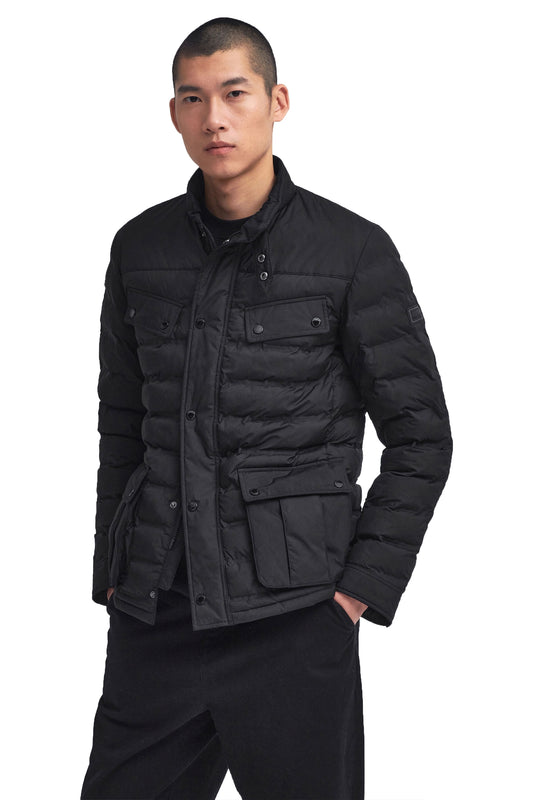 Barbour International Giacca imbottita Ariel saldata nera