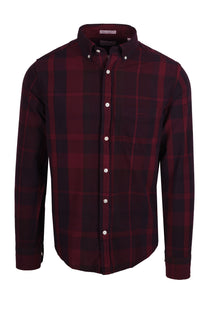 Gant Reg Garment Dyed Check Shirt Rich Wine Gant