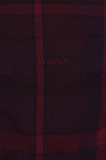 Gant Reg Garment Dyed Check Shirt Rich Wine Gant