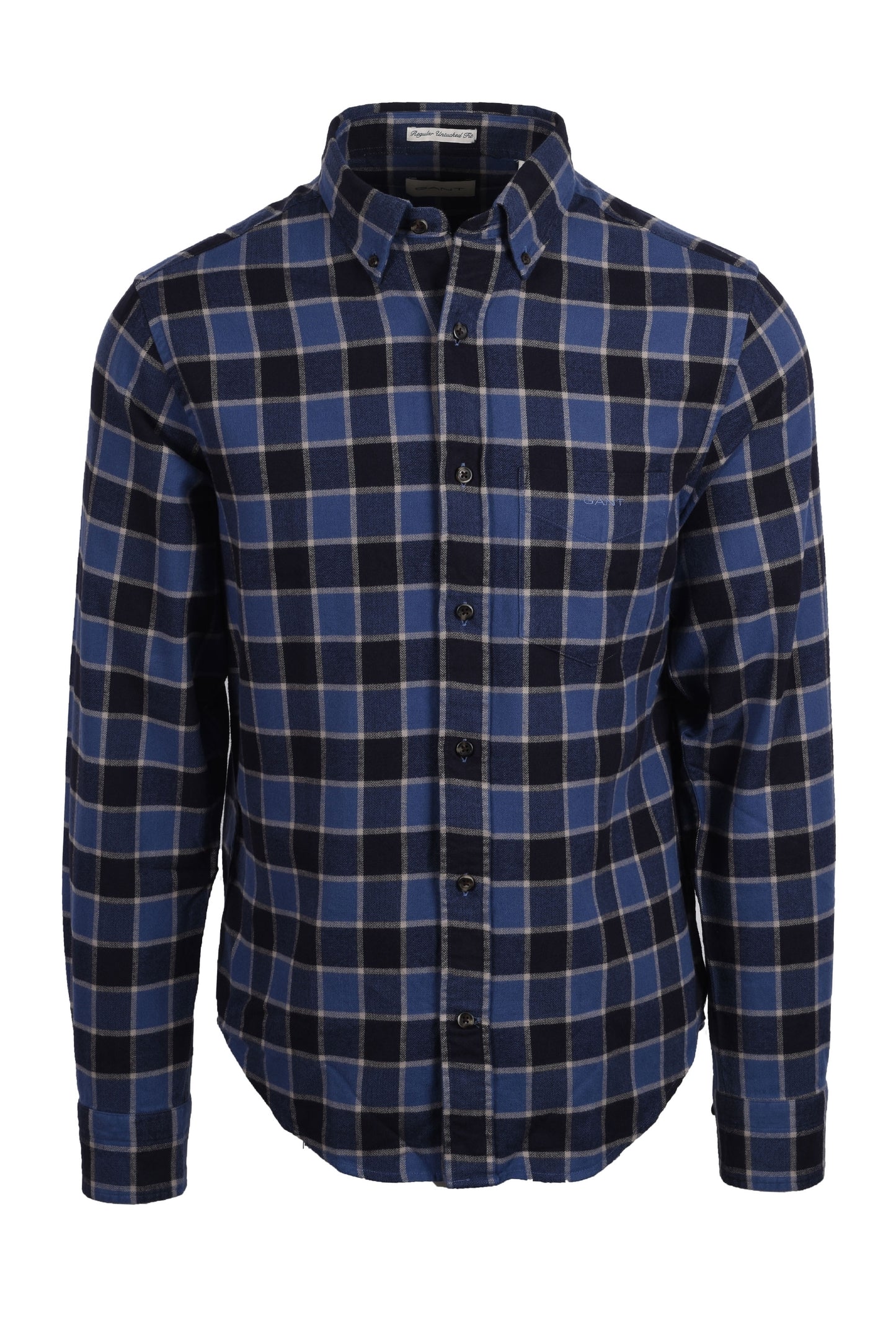 Chemise à carreaux à chevrons Gant Reg bleu de soirée