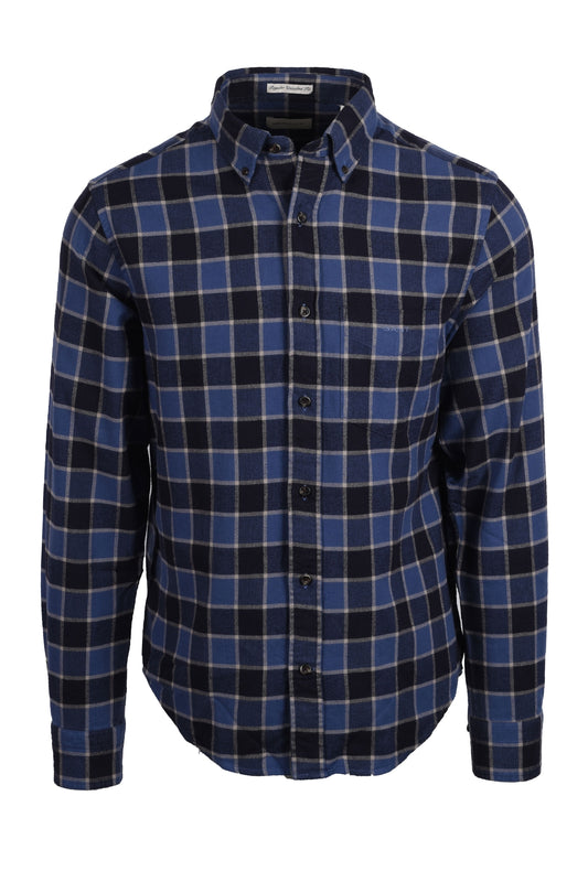 Camicia a quadri Gant Reg Herringbone Evening Blue