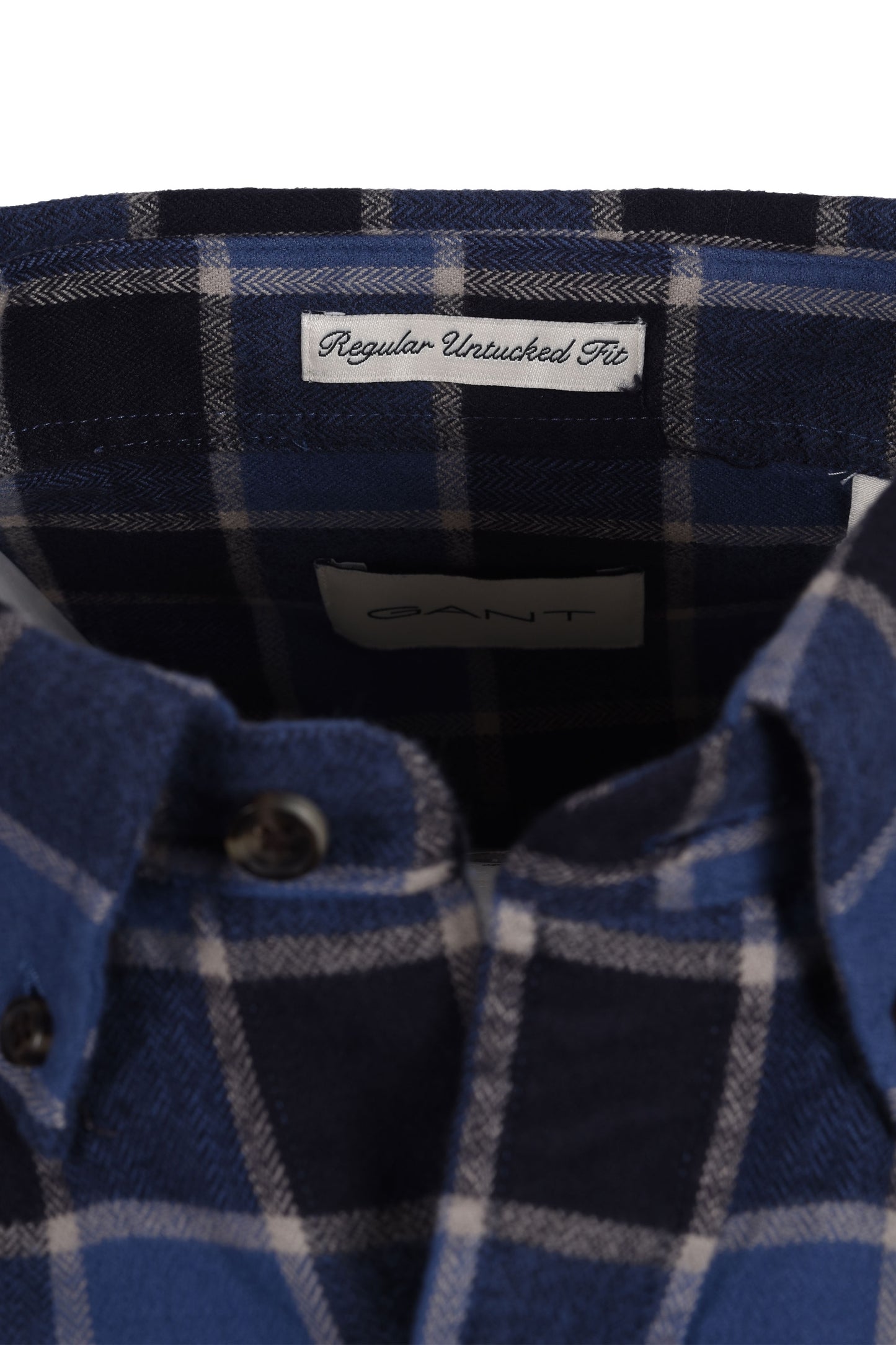 Chemise à carreaux à chevrons Gant Reg bleu de soirée