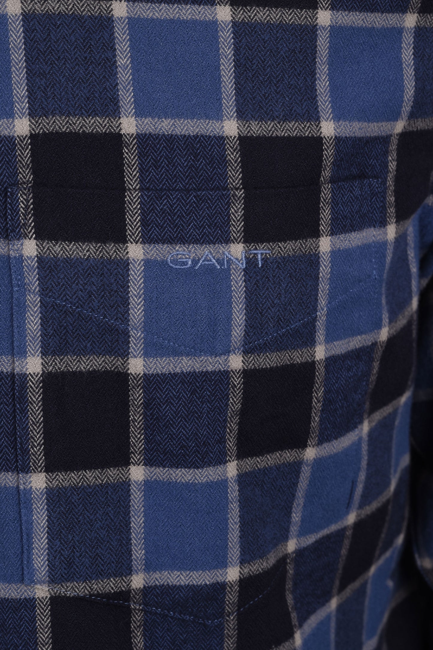 Chemise à carreaux à chevrons Gant Reg bleu de soirée