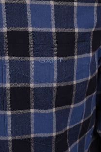 Gant Reg Herringbone Check Shirt Evening Blue Gant