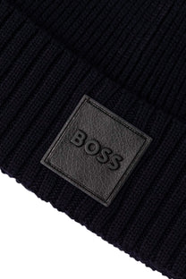 Boss Flavio Beanie Hat Dark Blue Boss Black