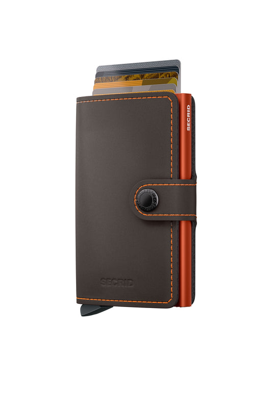 Portefeuille Mini Secrid Truffe Mat/Orange
