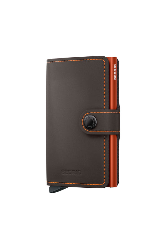 Portefeuille Mini Secrid Truffe Mat/Orange