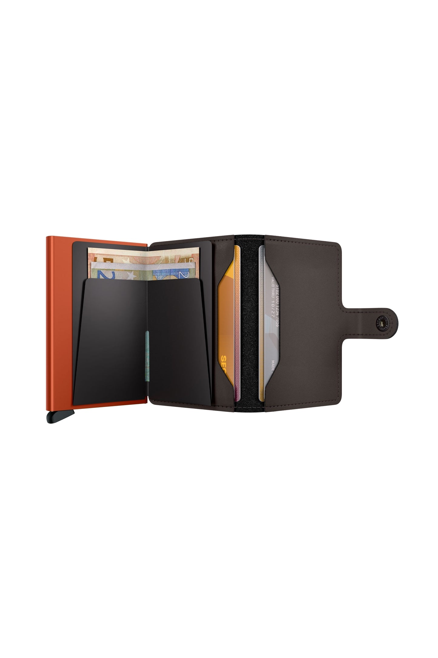 Portefeuille Mini Secrid Truffe Mat/Orange