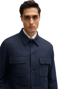 Boss P-Carper-Os-Inpad244 Padded Overshirt Dark Blue BOSS Black