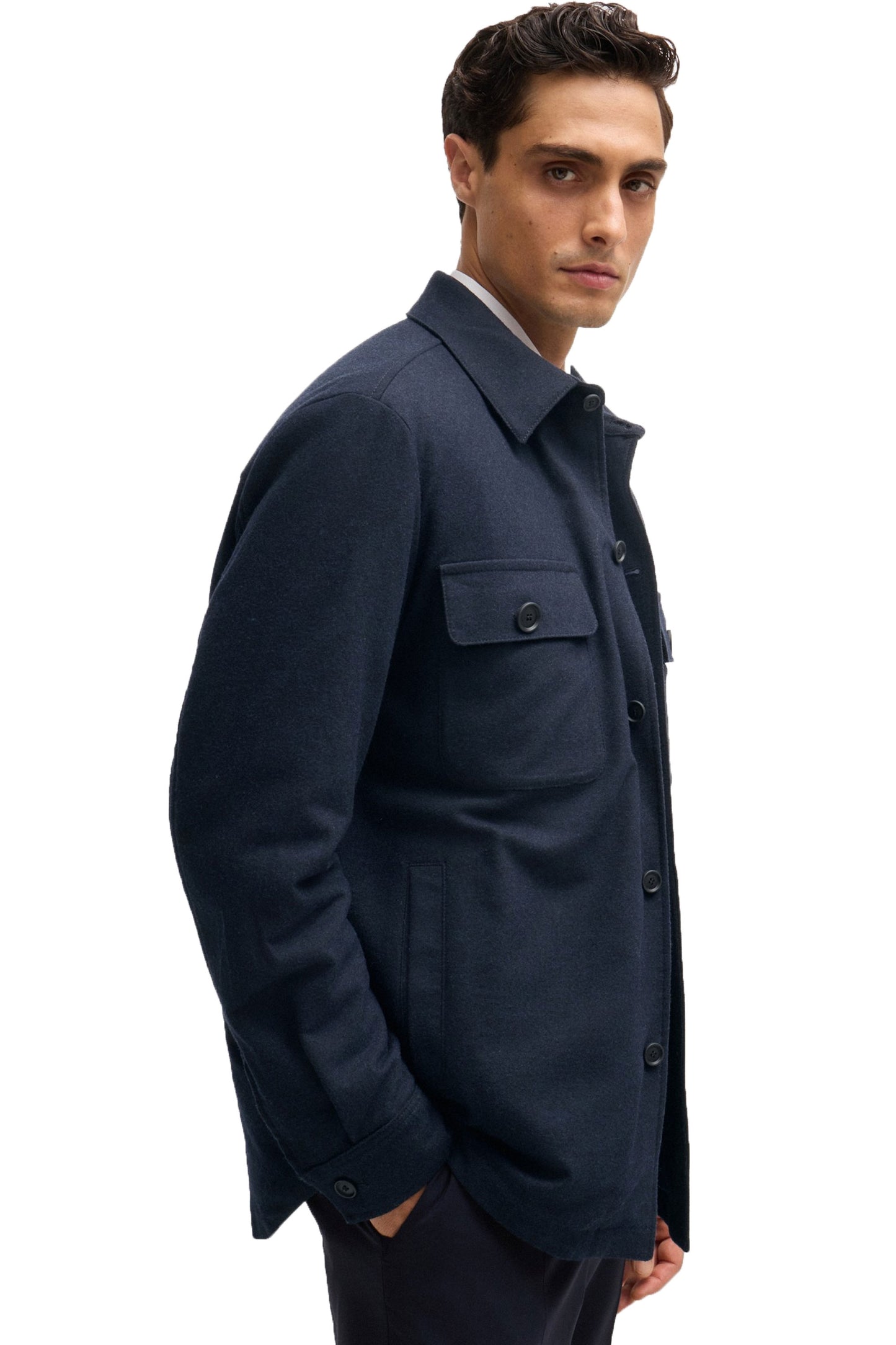 Boss P-Carper-Os-Inpad244 Camicia imbottita blu scuro