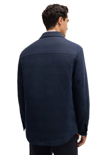 Boss P-Carper-Os-Inpad244 Padded Overshirt Dark Blue BOSS Black