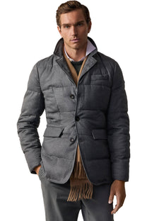 Hackett Flannel Blazer Granite Grey Hackett