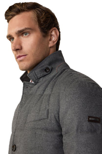 Hackett Flannel Blazer Granite Grey Hackett