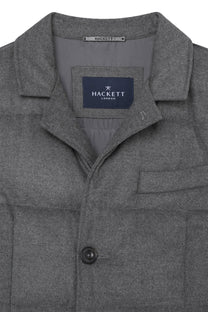 Hackett Flannel Blazer Granite Grey Hackett