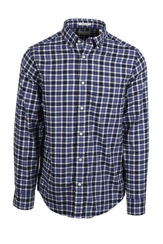 Camicia a quadri in twill leggero Gant Reg Sailor Navy