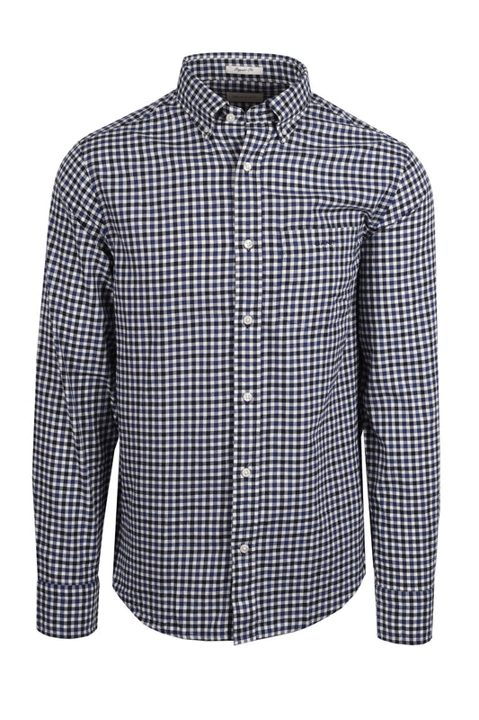 Camicia a quadri in twill leggero Gant Reg Navy Sailor