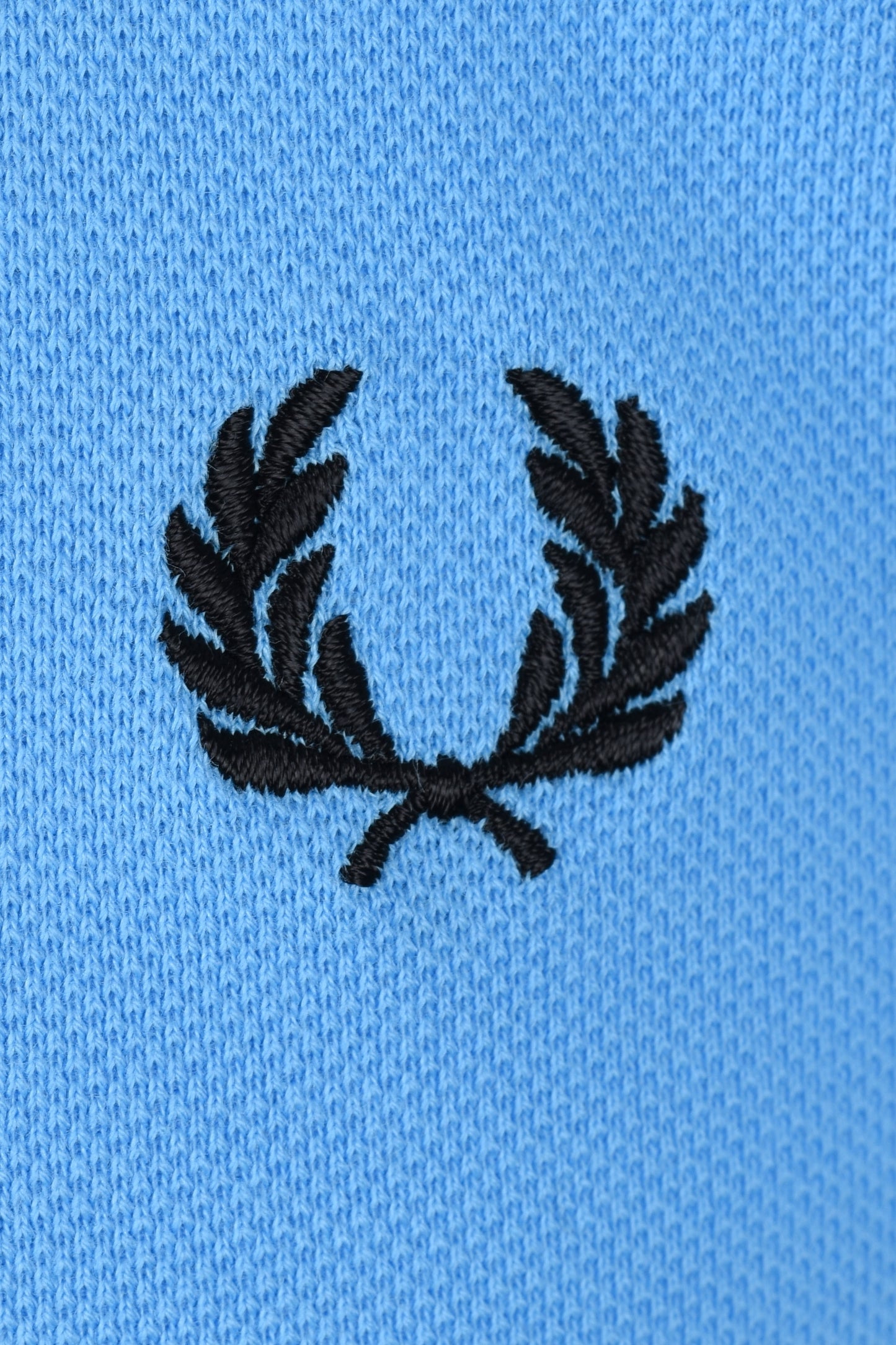 Fred Perry Plain Polo Shirt Soft Blue/Black