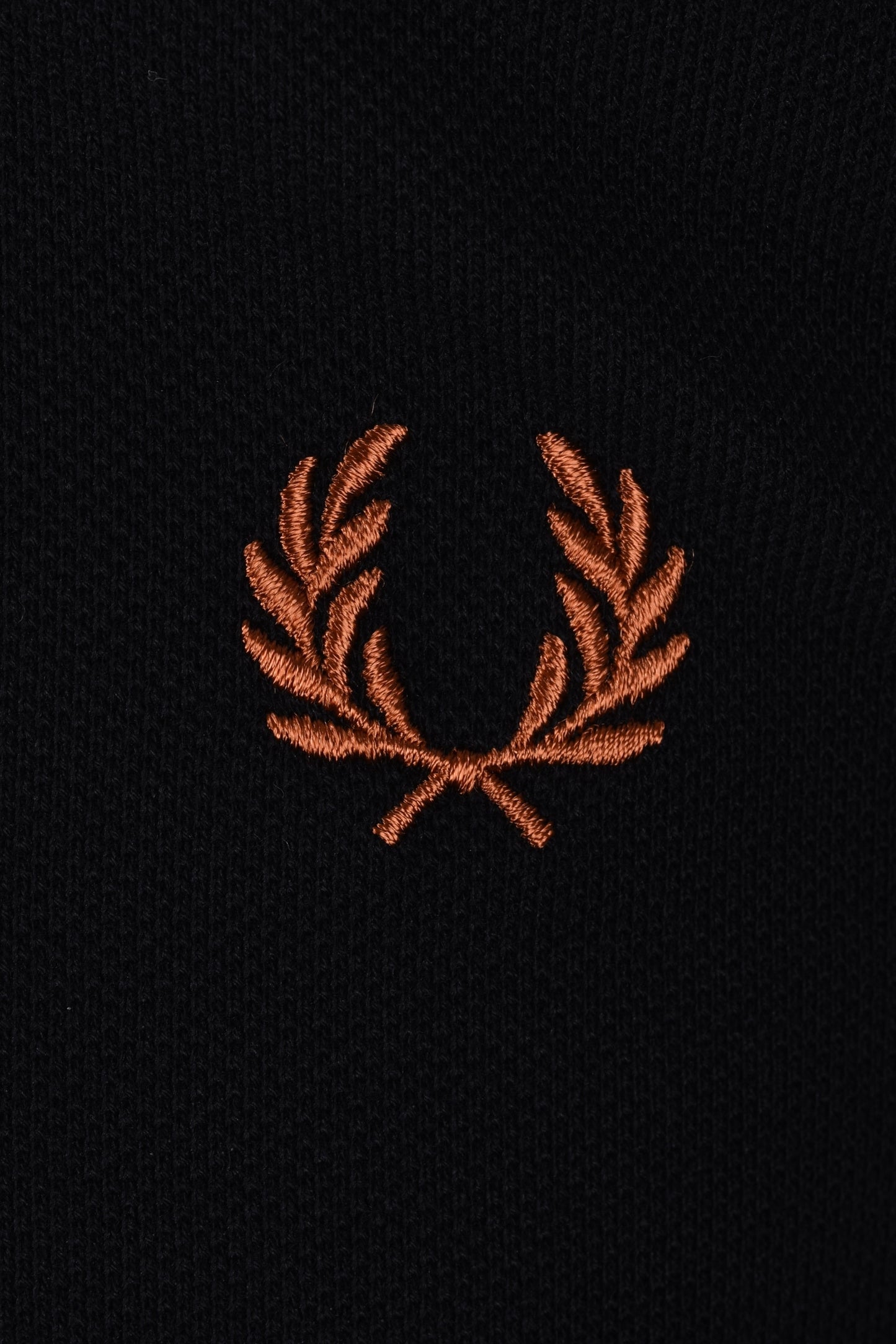 Fred Perry Plain Polo Shirt Black/Marmalade