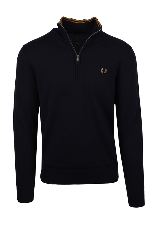 Maglione Fred Perry Classic Half Zip Blu Navy